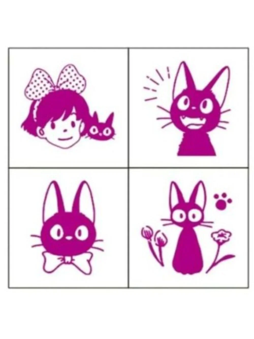 Studio Ghibli Park Japan Kikis Delivery Service Mini Rubber Stamp Set + Ink Pad